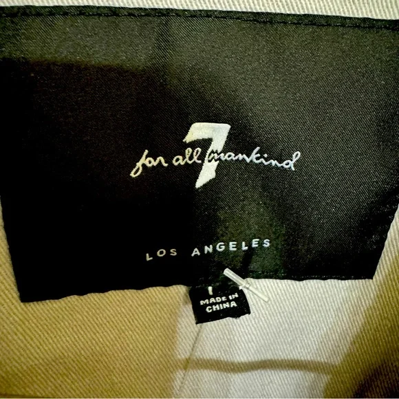 7 for all mankind 100% cotton moto jacket L - Picture 4 of 7